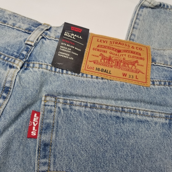NWT Levi's Men's Premium Hi-Ball Roll Distressed Ripped Jeans - Picture 9 of 16